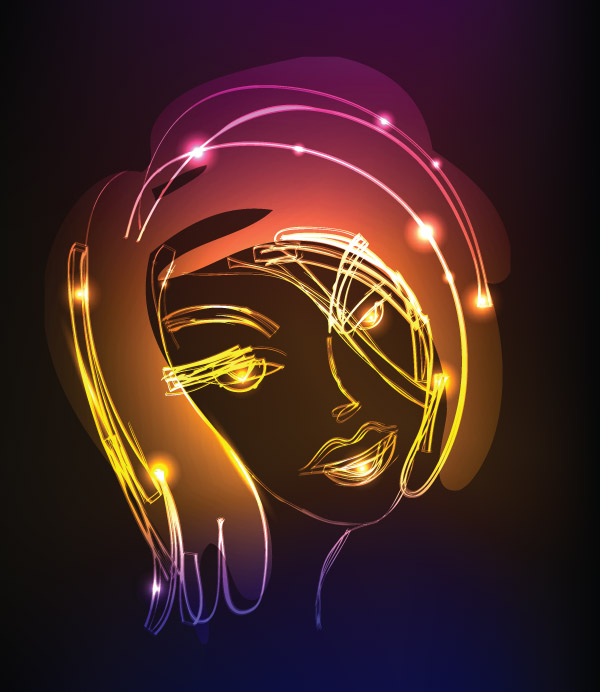 free vector The beauty of light vector drawing